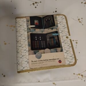 Gold and White Knitting Needle Organizer